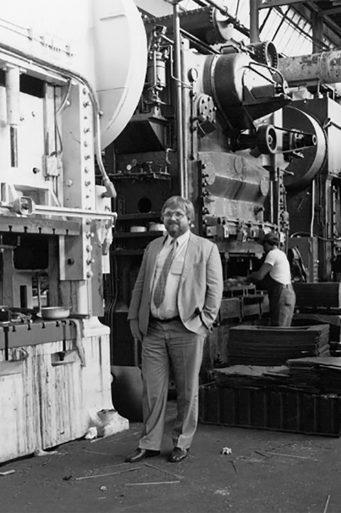 Bernd Schwank in onze fabriek in de USA, 1981.